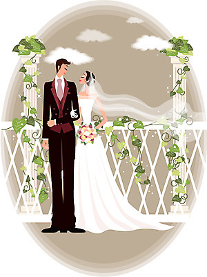 EPS 구름 커플 드레스 여자 남자 행복 부케 웨딩드레스 결혼 일러스트 하늘 사랑 사람 정장 턱시도 야외 두명 울타리 팔짱 기둥 덩굴 국내일러스트 자연요소 식물 옷 건축 감정 꽃다발 관계 모션 이벤트 담장 파일형식 벡터