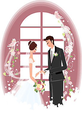 EPS 커플 드레스 여자 남자 꽃 행복 부케 웨딩드레스 나비 결혼 일러스트 창문 실내 사랑 사람 정장 턱시도 두명 하트 결혼반지 국내일러스트 모양 식물 옷 감정 꽃다발 곤충 관계 이벤트 내부 반지 파일형식 벡터