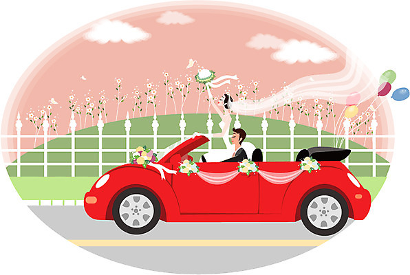 EPS 주간 구름 커플 드레스 여자 남자 부케 웨딩드레스 결혼 꽃밭 일러스트 자동차 하늘 사람 정장 턱시도 야외 두명 울타리 신혼여행 풍선 웨딩카 국내일러스트 자연요소 옷 꽃 육상교통 꽃다발 관계 이벤트 담장 파일형식 벡터