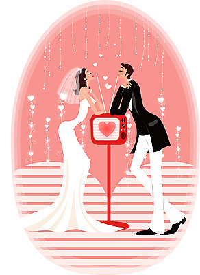 EPS 커플 드레스 여자 남자 신부 웨딩드레스 신랑 결혼 일러스트 신혼부부 사랑 사람 정장 턱시도 두명 텔레비전 하트 국내일러스트 모양 부부 옷 감정 관계 이벤트 전자제품 신혼 파일형식 벡터