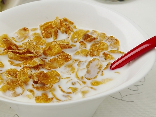 포토 JPG 음식 디저트 실내 사람없음 장식 숟가락 우유 시리얼 콘프레이크 국내포토 유제품 수저 내부 파일형식