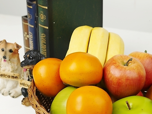 포토 JPG 스튜디오촬영 식물 인형 과일 디저트 감 근접촬영 사람없음 장식 책 농작물 하이앵글 바구니 개 강아지 사과 오브젝트 과일바구니 풋사과 강아지인형 단감 반려 국내포토 음식 뷰포인트 농업 포유류 실내 반려동물 파일형식