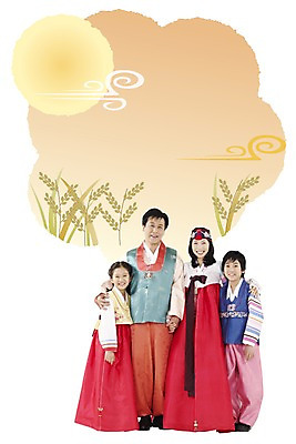 전신 PSD 구름 편집이미지 한국전통 여자 명절 남자 행복 가족 곡류 서기 미소 웃음 사람 여러명 야외 태양 추석 화목 가을 한복 핵가족 디지털합성 합성 보리 이미지편집 자연요소 전통 계절 기념일 감정 다수 컨셉 관계 모션 한국 표정 전통의상 파일형식