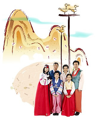 주간 전신 PSD 편집이미지 한국전통 여자 명절 남자 행복 가족 산 대가족 서기 미소 웃음 사람 여러명 야외 추석 화목 가을 장대 한복 디지털합성 합성 고추잠자리 목기러기 이미지편집 자연요소 전통 계절 기념일 감정 다수 컨셉 관계 모션 한국 표정 잠자리 전통의상 파일형식