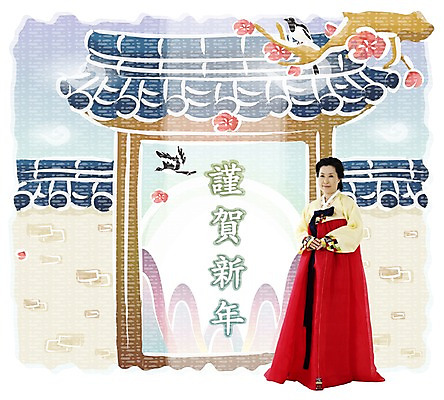 전신 PSD 편집이미지 한국전통 여자 명절 40대 중년 50대 고건축 겨울 근하신년 새해 기와집 한명 서기 사람 성인 야외 설날 나뭇가지 한복 디지털합성 매화 대문 합성 까치 매화나무 여자만 여자한명만 성인여자만 성인한명만 성인여자한명만 중년만 중년여자만 중년여자한명만 성인만 이미지편집 나무 1 전통 건축물 계절 기념일 꽃 모션 조류 한옥 한국 문 전통의상 파일형식