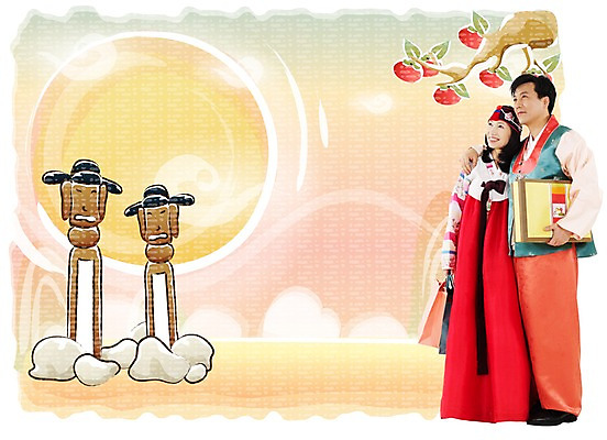 전신 PSD 편집이미지 한국전통 부부 커플 여자 명절 열매 남자 행복 감 선물 서기 미소 웃음 사람 야외 두명 옆모습 태양 추석 화목 달 가을 한복 디지털합성 감나무 합성 장승 귀향 추석선물 이미지편집 자연요소 나무 식물 전통 계절 기념일 감정 뷰포인트 컨셉 과일 관계 모션 한국 표정 전통의상 파일형식 명절선물