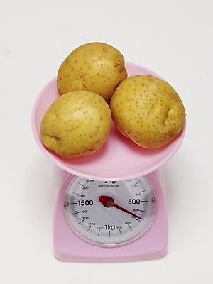 포토 JPG 스튜디오촬영 식물 음식 생활용품 채소 식재료 감자 실내 저울 사람없음 무게 측정 계량기 국내포토 내부 오브젝트 파일형식