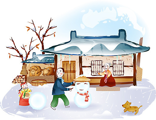 EPS 주간 나무 한국전통 여자 명절 남자 고건축 일러스트 가족 눈사람 새해 기와집 사람 야외 세명 설날 쌓기 여러개 강아지 한복 장작 외양간 국내일러스트 자연요소 식물 전통 건축물 기념일 다수 관계 모션 한옥 한국 반려동물 개 전통의상 파일형식 벡터