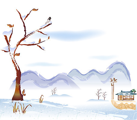 EPS 나무 한국전통 시설물 명절 건축 백그라운드 고건축 한국건축 일러스트 새해 산 기와집 풍경 사람없음 야외 설날 동양건축 까치 솟대 국내일러스트 식물 전통 건축물 기념일 조류 한옥 한국 파일형식 벡터 동양