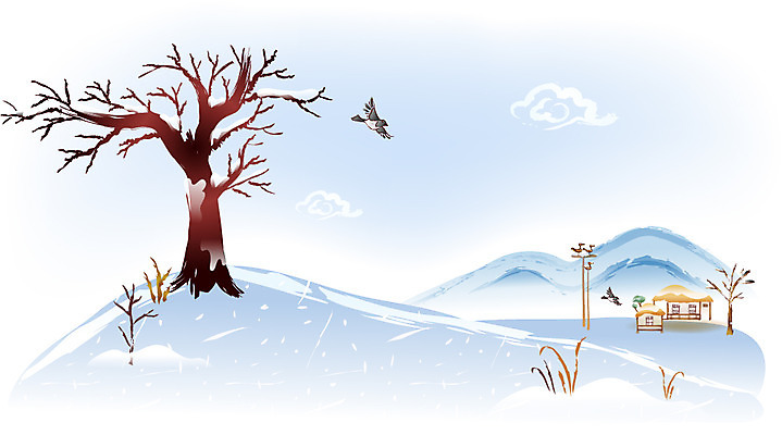 EPS 나무 한국전통 명절 백그라운드 고건축 일러스트 새해 초가집 풍경 사람없음 야외 설날 언덕 까치 솟대 국내일러스트 식물 전통 건축물 기념일 조류 한옥 한국 파일형식 벡터