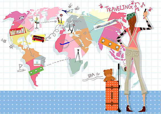 EPS 여자 여행 세계지도 일러스트 휴가 휴식 한명 사람 20대 성인 취미 라이프 연필 여행가방 곰인형 자유 안식처 여자만 여자한명만 성인여자만 청년만 청년여자만 성인한명만 청년여자한명만 성인여자한명만 성인만 국내일러스트 1 인형 컨셉 지도 가방 학용품 청년 생활 세계 필기구 파일형식 벡터