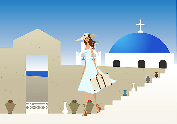 EPS 주간 모자 여자 화분 여행 가방 일러스트 휴가 휴식 한명 사람 20대 성인 취미 야외 라이프 여행가방 자유 그리스 산토리니 여자만 여자한명만 성인여자만 청년만 청년여자만 성인한명만 청년여자한명만 성인여자한명만 성인만 국내일러스트 자연요소 1 잡화 유럽 컨셉 청년 생활 파일형식 벡터