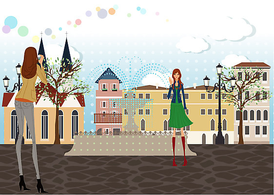 EPS 주간 공공시설 여자 유럽 외국문화 여행 가로등 일러스트 휴가 휴식 사람 취미 야외 두명 라이프 카메라 마을 촬영 자유 분수 분수대 유럽여행 기념사진 안식처 분수_분수대 여자만 국내일러스트 자연요소 나라 문화 해외여행 컨셉 생활 전자제품 시설 파일형식 벡터