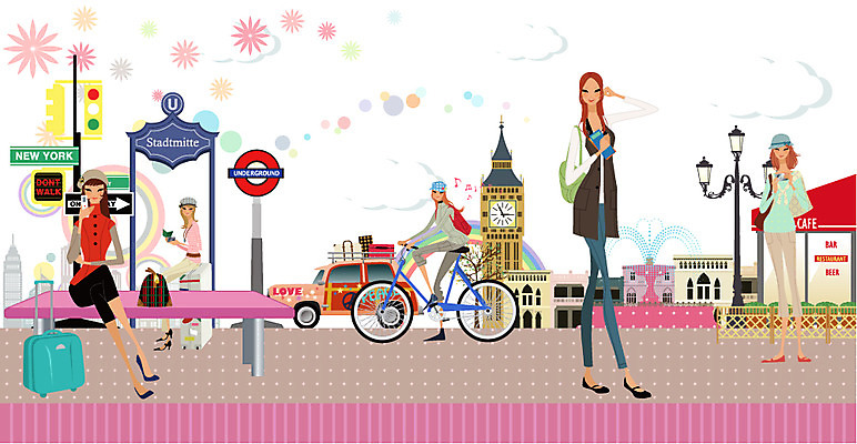 EPS 주간 여자 여행 벤치 일러스트 자동차 휴가 휴식 알림판 사람 여러명 취미 야외 라이프 스마트폰 카메라 여행가방 자전거 카페 자유 분수 런던탑 안식처 분수_분수대 여자만 국내일러스트 자연요소 육상교통 다수 컨셉 의자 가방 생활 전자제품 핸드폰 스마트기기 탑 상점 바이크 런던 분수대 파일형식 벡터