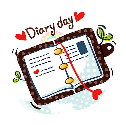 EPS 아이콘 기념일 문구용품 큐티아이콘 사람없음 다이어리 메모지 다이어리데이 2D아이콘 데이이벤트 이벤트 사무용품 오브젝트 파일형식 벡터