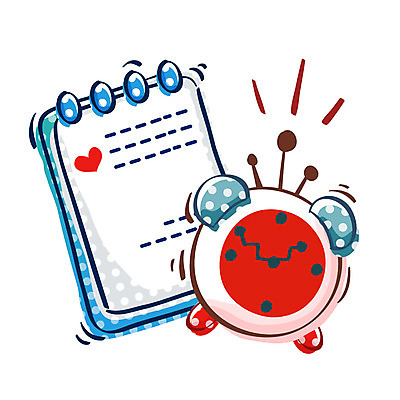 EPS 아이콘 교육 시계 문구용품 큐티아이콘 사람없음 다이어리 자명종 메모지 2D아이콘 사무용품 알람 오브젝트 파일형식 벡터