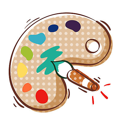 EPS 아이콘 교육 큐티아이콘 미술 사람없음 물감 미술도구 붓 팔레트 판화도구 2D아이콘 문화예술 오브젝트 파일형식 벡터