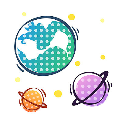 EPS 아이콘 교육 지구 큐티아이콘 사람없음 우주 행성 2D아이콘 파일형식 벡터