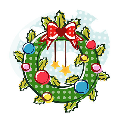 EPS 아이콘 기념일 크리스마스장식 크리스마스 크리스마스용품 큐티아이콘 사람없음 화환 오브젝트 2D아이콘 꽃 이벤트 용품 파일형식 벡터