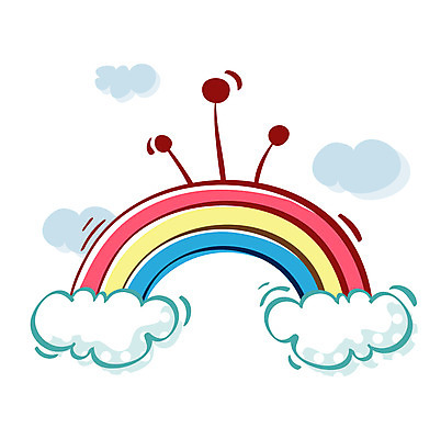 EPS 구름 아이콘 무지개 자연 날씨 큐티아이콘 사람없음 2D아이콘 자연요소 생태계 파일형식 벡터