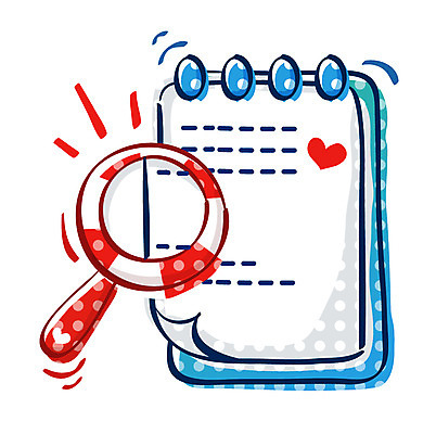 EPS 아이콘 돋보기 문구용품 큐티아이콘 이벤트 사람없음 쇼핑 다이어리 메모지 2D아이콘 사무용품 오브젝트 파일형식 벡터