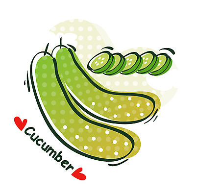 EPS 아이콘 음식 채소 식재료 오이 큐티아이콘 사람없음 농작물 2D아이콘 농업 파일형식 벡터