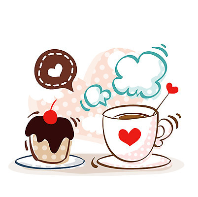 EPS 아이콘 커피 음식 빵 큐티아이콘 사람없음 케이크 체리 2D아이콘 음료 과일 디저트 파일형식 벡터