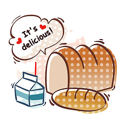 EPS 아이콘 음식 빵 디저트 큐티아이콘 빨대 사람없음 우유 바게트 식빵 제빵 2D아이콘 유제품 제과제빵 파일형식 벡터