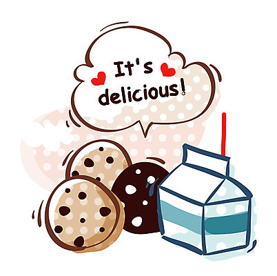 EPS 아이콘 음식 디저트 큐티아이콘 사람없음 쿠키 제과 우유 2D아이콘 유제품 제과제빵 파일형식 벡터