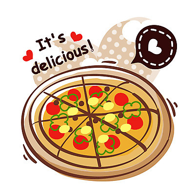 EPS 아이콘 음식 큐티아이콘 피자 서양음식 사람없음 2D아이콘 패스트푸드 파일형식 벡터