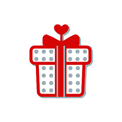 EPS 아이콘 컬러 선물 이벤트 사람없음 빨간색 선물상자 픽토그램 축하 오브젝트 심플아이콘 2D아이콘 컨셉 상자 파일형식 벡터