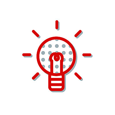 EPS 아이콘 컬러 생활용품 전구 아이디어 사람없음 빨간색 픽토그램 심플아이콘 2D아이콘 컨셉 오브젝트 파일형식 벡터