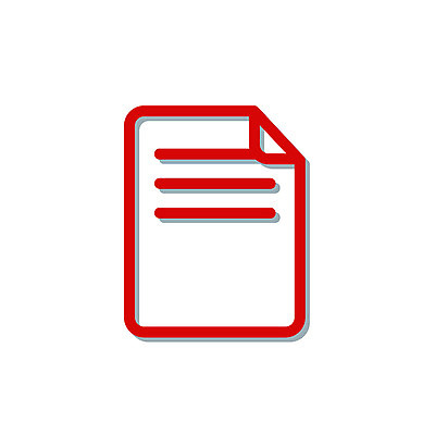 EPS 아이콘 종이 컬러 사람없음 빨간색 픽토그램 사무용품 심플아이콘 문서 2D아이콘 문구용품 파일형식 벡터