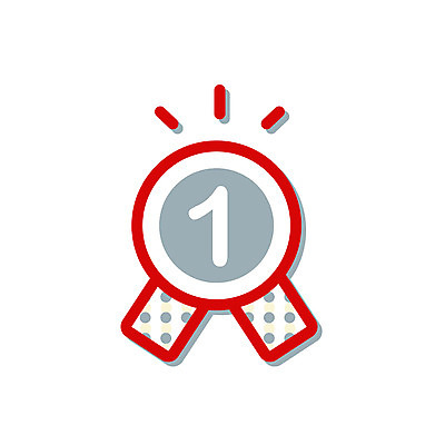 EPS 아이콘 컬러 사람없음 빨간색 픽토그램 우승 상 메달 오브젝트 심플아이콘 금메달 2D아이콘 최고 상패 상_상패 파일형식 벡터