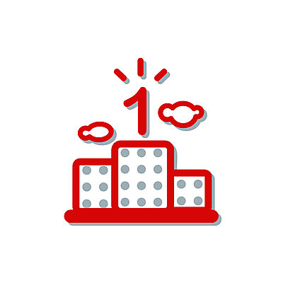 EPS 아이콘 시설물 현대건축 건축 컬러 학교 빌딩 사람없음 빨간색 픽토그램 우승 심플아이콘 2D아이콘 건축물 교육 건물 최고 파일형식 벡터