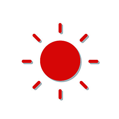 EPS 자연요소 아이콘 컬러 자연현상 날씨 사람없음 빨간색 픽토그램 태양 맑음 심플아이콘 2D아이콘 자연 파일형식 벡터