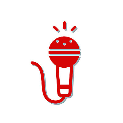 EPS 아이콘 컬러 놀이 사람없음 빨간색 픽토그램 마이크 심플아이콘 노래방 2D아이콘 음향기기 파일형식 벡터