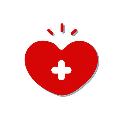EPS 아이콘 컬러 병원 사람없음 치료 장식 빨간색 픽토그램 하트 심장 오브젝트 심플아이콘 2D아이콘 모양 의학 장기_의학 파일형식 벡터