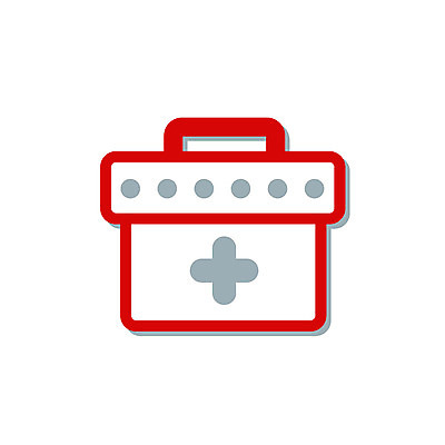 EPS 아이콘 컬러 병원 사람없음 치료 빨간색 픽토그램 의료용품 구급상자 심플아이콘 구급약품 약상자 2D아이콘 의학 의료기기 상자 약 파일형식 벡터