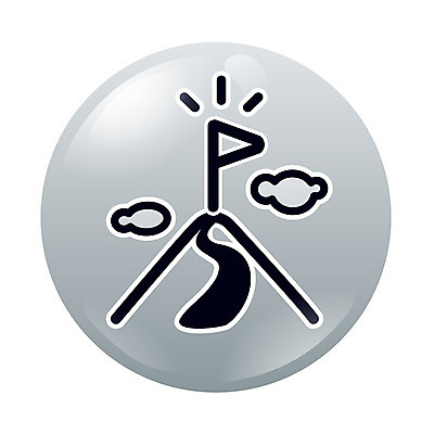 EPS 구름 아이콘 산 흑백 풍경 사람없음 픽토그램 등산 깃발 정상 심플아이콘 등산로 산정상 2D아이콘 자연요소 촬영기법 트래킹 파일형식 벡터