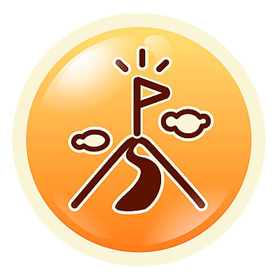 EPS 아이콘 컬러 산 풍경 사람없음 픽토그램 주황색 정상 심플아이콘 등산로 2D아이콘 등산 파일형식 벡터