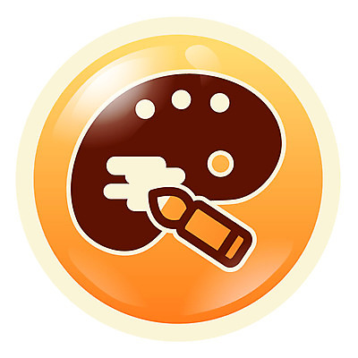 EPS 아이콘 컬러 미술 사람없음 픽토그램 주황색 미술도구 팔레트 심플아이콘 2D아이콘 문화예술 오브젝트 파일형식 벡터