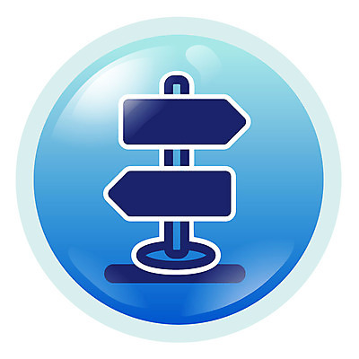 EPS 아이콘 컬러 사람없음 파란색 픽토그램 팻말 표지판 방향 오브젝트 심플아이콘 방향지시 2D아이콘 프레임 알림판 파일형식 벡터