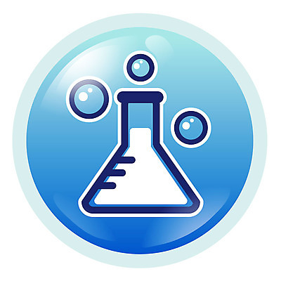 EPS 아이콘 교육 컬러 과학 실험기구 사람없음 파란색 픽토그램 심플아이콘 비커 삼각플라스크 2D아이콘 플라스크 파일형식 벡터