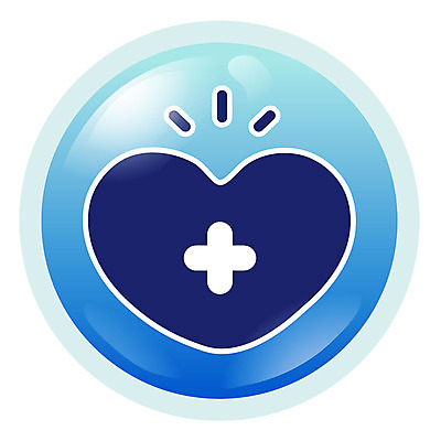 EPS 아이콘 컬러 의학 병원 사람없음 치료 장식 파란색 픽토그램 심장 오브젝트 심플아이콘 2D아이콘 장기_의학 파일형식 벡터