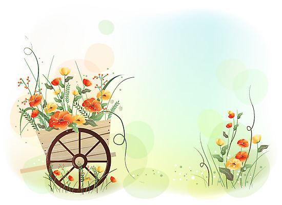 EPS 식물 꽃 백그라운드 꽃백그라운드 일러스트 여름꽃 자연 사람없음 수레 양귀비 국내일러스트 카트 생태계 파일형식 벡터 여름_계절