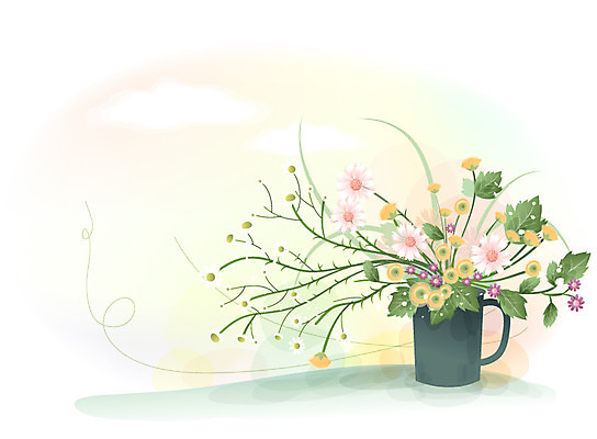 EPS 식물 꽃 백그라운드 꽃백그라운드 일러스트 자연 가을꽃 사람없음 거베라 국내일러스트 생태계 파일형식 벡터 가을_계절