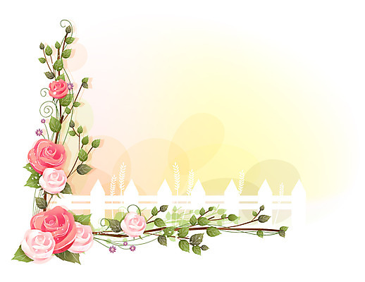 EPS 식물 꽃 백그라운드 꽃백그라운드 일러스트 여름꽃 자연 사람없음 울타리 장미 국내일러스트 담장 생태계 파일형식 벡터 여름_계절