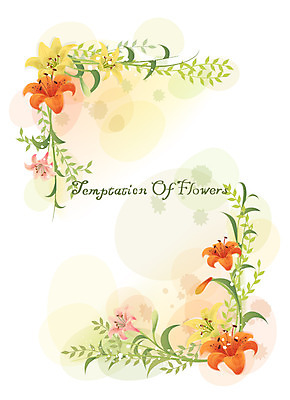 EPS 식물 꽃 백그라운드 꽃백그라운드 일러스트 자연 사람없음 나리꽃 국내일러스트 생태계 파일형식 벡터