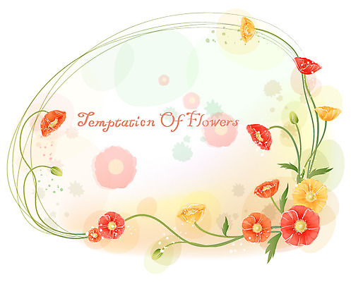 EPS 식물 꽃 백그라운드 꽃백그라운드 일러스트 여름꽃 자연 사람없음 양귀비 국내일러스트 생태계 파일형식 벡터 여름_계절